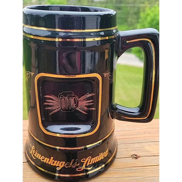 Leinenkugel's Brewing Co. Limited Beer Stein Black Mug Gold Trim - Picture 2 of 13
